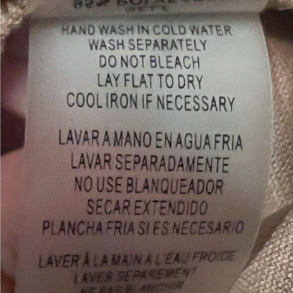 Kensie Womens Tan Tie Front Blouson Wrap Dress Belted Short Sleeves 10 NWT - Picture 12 of 12